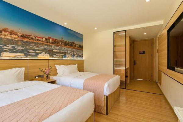 Na fotografii je vidět objekt Floral Hotel Beidaihe Migao Intelligent Hotel nacházející se ve městě Changli.