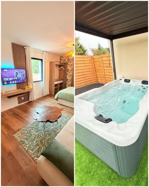 Na zdjęciu widoczny jest obiekt Studio with private spa, close to golf and lake położony w mieście Commelle-Vernay.