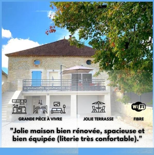 Na zdjęciu widoczny jest obiekt Maison en pierres, jolie et spacieuse położony w mieście Calamane.