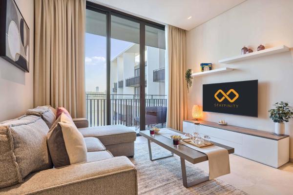 A la foto es mostra l'objecte Elegant Apartment near Miracle Garden with Pool & Gym Access situat a la ciutat de Dubai.