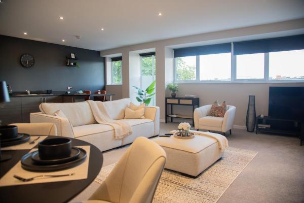 På billedet ses objektet Stylish contemporary 2-Bed Flat beliggende i byen Ipswich.