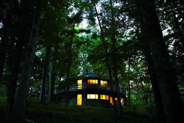 Na foto é possível ver o objeto Spacious Round Tree House Ideal for a Remote Escape in North Carolina localizado na cidade de Stem.