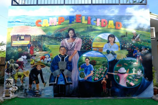 The photo shows the Camp Felicidad located in the city of Talisay.