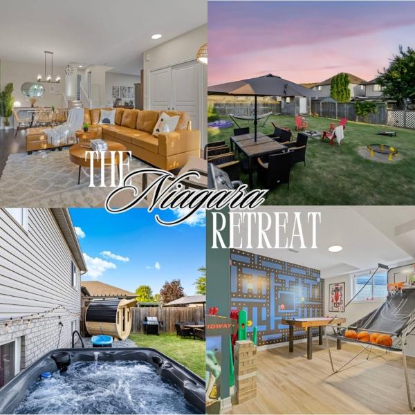 A la foto es mostra l'objecte Niagara Retreat|HotTub|Sauna|Games|15 Min to Falls situat a la ciutat de Thorold.
