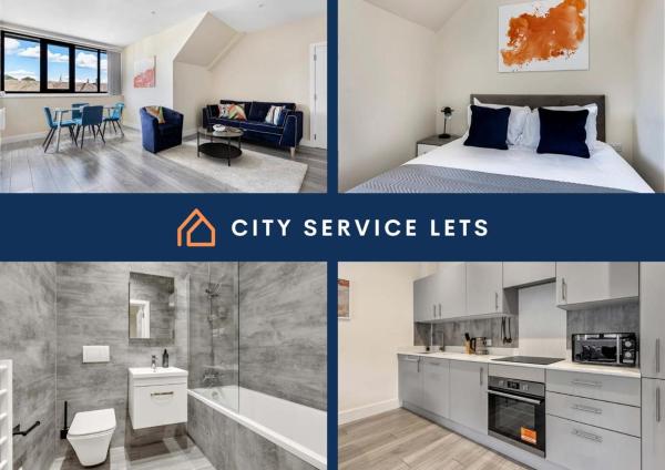 A la foto es mostra l'objecte City Service Lets - Large Cheam 1 bed with parking - Long stays welcome situat a la ciutat de Cheam.
