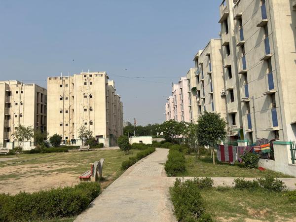 The photo shows the Sector G2, D6, Flat no-49, second floor, Narela located in the city of Narela.