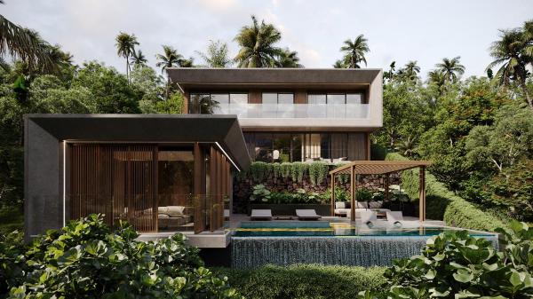A la foto es mostra l'objecte Greystone Luxury Pool Villa with Ocean View situat a la ciutat de Amphoe Koh Samui.