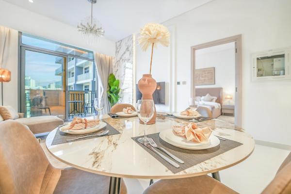 A la foto es mostra l'objecte EasyGo - Modern 1BR with Balcony & Amenities in Arjan situat a la ciutat de Dubai.