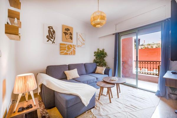 Na fotografii je vidět objekt Studio cosy avec piscine et balcon Résidence Mirador Majorelle nacházející se ve městě Marakéš.