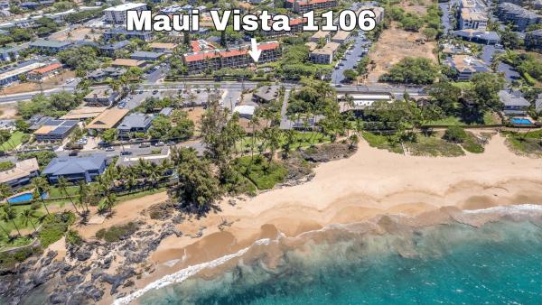 På billedet ses objektet Maui Vista 1106 · MV 1106 Updated 1BD Condo Steps from Beach Poo beliggende i byen Kihei.
