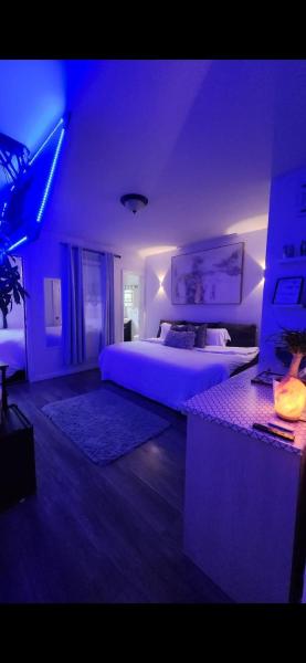 A la foto es mostra l'objecte Zen Oasis Room situat a la ciutat de Newark.