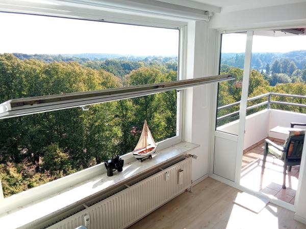 A la foto es mostra l'objecte Seeblick Apartment neben der Schwimmhalle, Tierfreundlich situat a la ciutat de Plön.