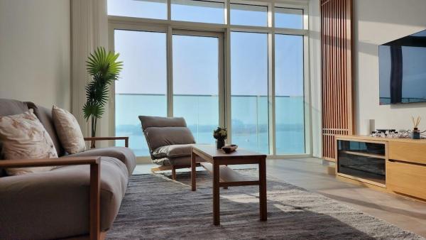 A la foto es mostra l'objecte Unique JP Apt in Private Beach situat a la ciutat de Dubai.
