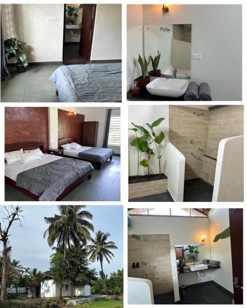 A la foto es mostra l'objecte Sky Holiday Homestay Cottages Madikeri Kushalnagar Coorg situat a la ciutat de Kushālnagar.