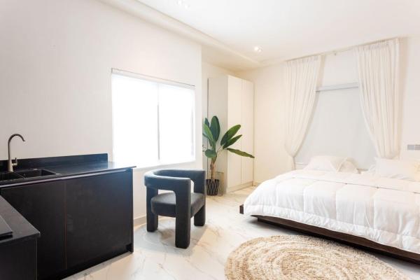 A la foto es mostra l'objecte Cozy Studio at North Legon Accra situat a la ciutat de Agbogba.