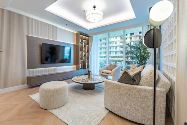 A la foto es mostra l'objecte Prime 1 Bedroom with Private Beach in Beachfront situat a la ciutat de Dubai.