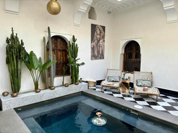 Na fotografii je vidět objekt Riad LallaBaya- Private Riad with Heated Pool nacházející se ve městě Marakéš.