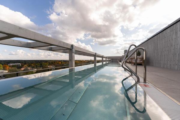 På bilden syns objektet Sky Pool Escape Luxury Apartment in Druskininkai Center som ligger i staden Druskininkai.