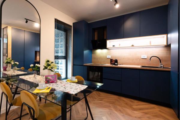 A la foto es mostra l'objecte Soni Exclusive Apartments 336 Plaza with Private Parking & Self Check-in situat a la ciutat de Bucarest.