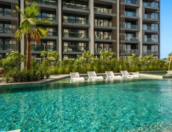 A la foto es mostra l'objecte Stylish Dubai Hills Studio with Rooftop Pool and Gym situat a la ciutat de Dubai.