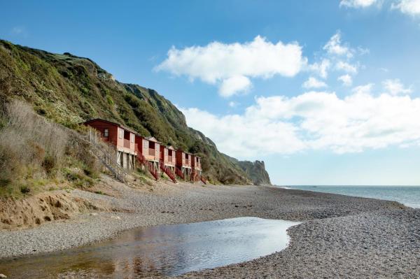 A la foto es mostra l'objecte Gannet Chalet situat a la ciutat de Branscombe.
