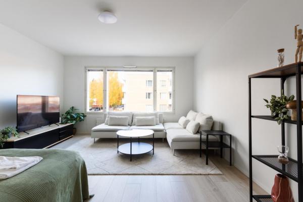 A la foto es mostra l'objecte Renovated 2-bedroom apartment at JAMK main campus situat a la ciutat de Jyväskylä.