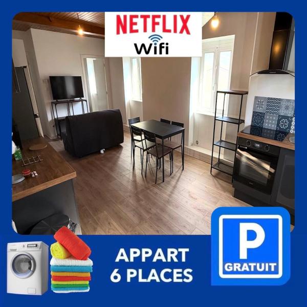 27 Chic & Cosy Noiretable F2 55m2 Wifi Smart Tv Netflix - Chalmazel