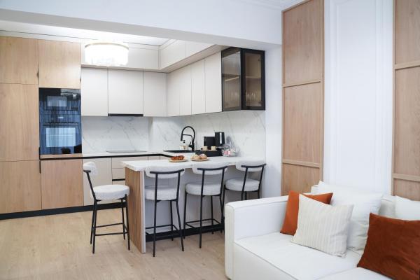 Na fotografii je vidět objekt Vitralium Apartments nacházející se ve městě Oradea.