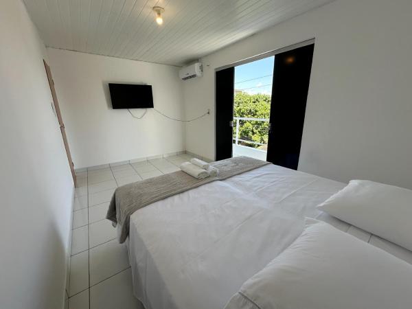 Na fotografii je vidět objekt Apartamento Flat 301 COP30 com sacada e vista nacházející se ve městě Belém.