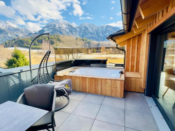 Auf dem Foto ist das Objekt Das Goldjuwel - Luxury Apartments with private Spa in der Stadt Goldegg im Pongau zu sehen.