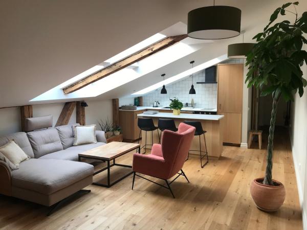 The photo shows the Entire apartment in the centre of Tartu located in the city of Tartu.
