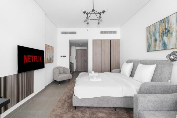 A la foto es mostra l'objecte VayK - Modern Studio with Great Amenities situat a la ciutat de Dubai.