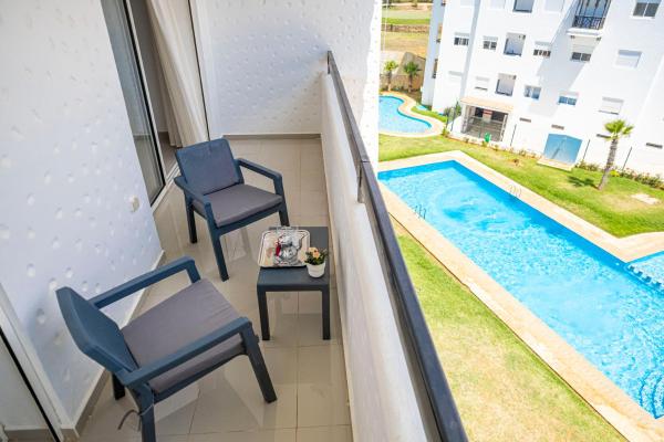 A la foto es mostra l'objecte Sea & Pool View Resort Apartment, Asilah Marina Golf, Family Friendly situat a la ciutat de Asilah.