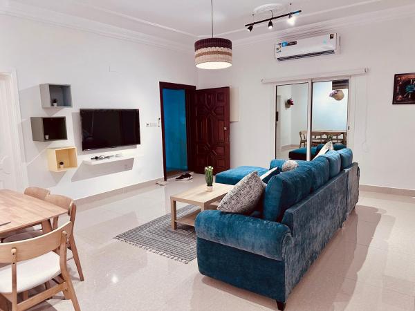 A la foto es mostra l'objecte Luxury Arrwadah Apartment - Swedish design & Sun Loungers situat a la ciutat de Jiddah.
