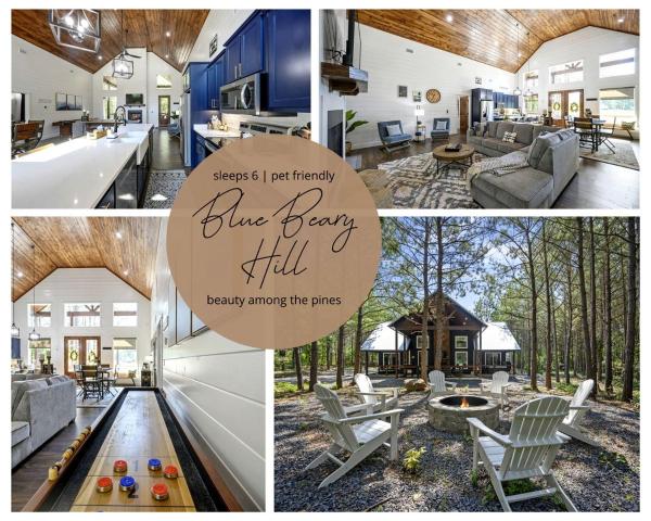 Na zdjęciu widoczny jest obiekt Breathtaking Luxurious Cabin with Fire Pit, Screened Beautiful Porch and Jacuzzi in Oklahoma położony w mieście Mount Herman.
