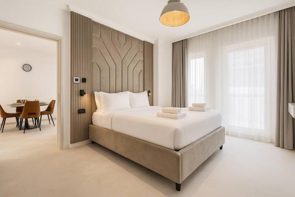 Auf dem Foto ist das Objekt Modern & Cozy 1BR Apartment | Dubai Eye View in der Stadt Dubai zu sehen.