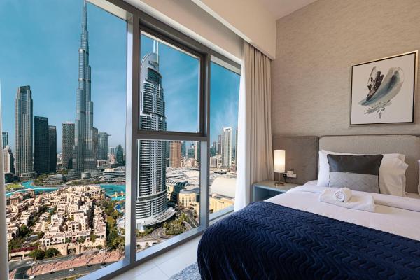A la foto es mostra l'objecte Burj & Fountain View 5-Min Walk to Dubai Mall situat a la ciutat de Dubai.