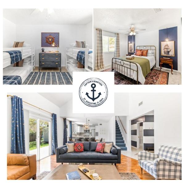 Na fotografii je vidět objekt The Captians Quarters - A Unique Family Experience, close to Downtown and Beaches nacházející se ve městě St. Augustine.