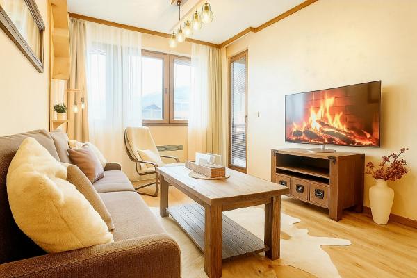 A la foto es mostra l'objecte Forest nest Cozy apartment white balcony on the hill situat a la ciutat de Bansko.