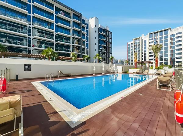 A la foto es mostra l'objecte Chic Modern Studio in Meydan Azizi Riviera 26 situat a la ciutat de Dubai.
