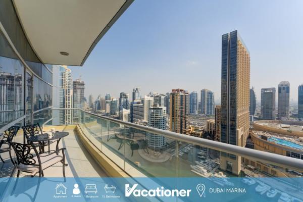Na fotografii je vidět objekt Vacationer Holiday Homes I Peaceful 1 Bedroom I Marina & Yacht Views nacházející se ve městě Dubaj.