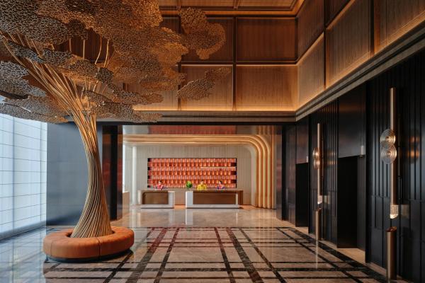 På billedet ses objektet Hyatt Centric The Ring Chengdu beliggende i byen Shahepu.