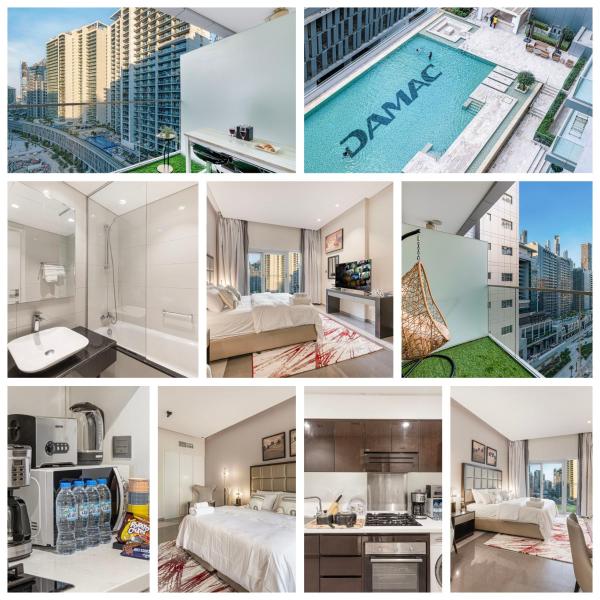 På billedet ses objektet High Floor Balcony Suite 8 mins to Burj Khalifa beliggende i byen Dubai.