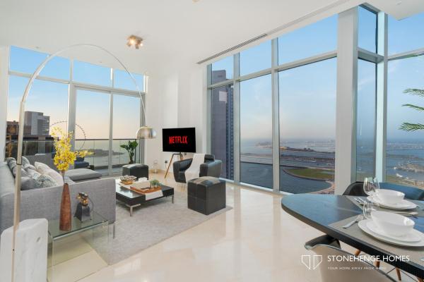 A la foto es mostra l'objecte Sky-High 3BR in Trident Grand Residence in Dubai Marina & JBR with Epic Sea, Palm & Dubai Eye View situat a la ciutat de Dubai.