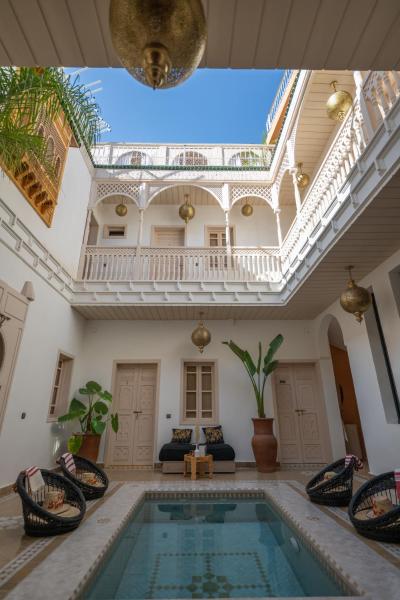 Na fotografii je vidět objekt Riad Le Terracotta nacházející se ve městě Marakéš.