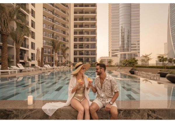 A la foto es mostra l'objecte Keyrock Living - Lakeview Retreat in Business Bay situat a la ciutat de Dubai.