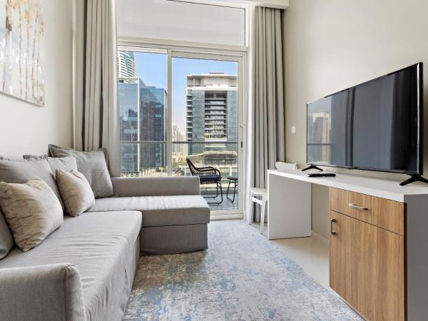 På billedet ses objektet Executive 1BDR Sleeps 4 In Vera-Business Bay-80 beliggende i byen Dubai.