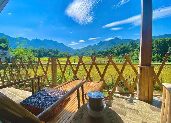 La photo montre l'objet Meadow Mai Chau Homestay situé dans la ville de Mai Châu.