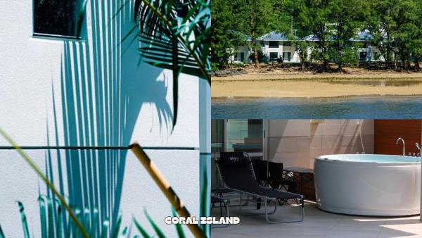 Na zdjęciu widoczny jest obiekt CORAL ISLAND 1棟貸し 天然ビーチまで徒歩5秒 ジャグジー付きVilla położony w mieście Nago.