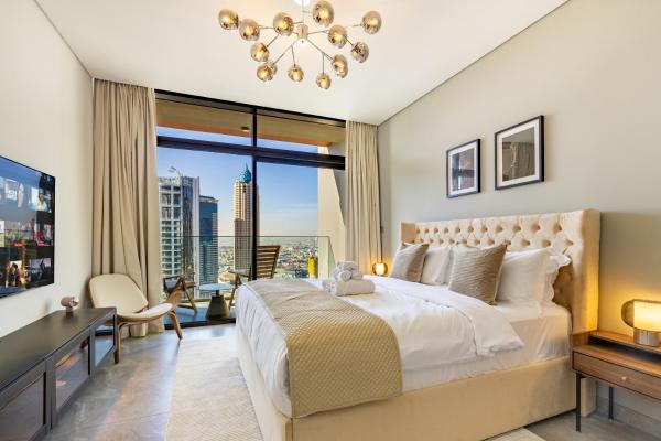 A la foto es mostra l'objecte Luxury High-Floor Canal View near Burj Khalifa situat a la ciutat de Dubai.
